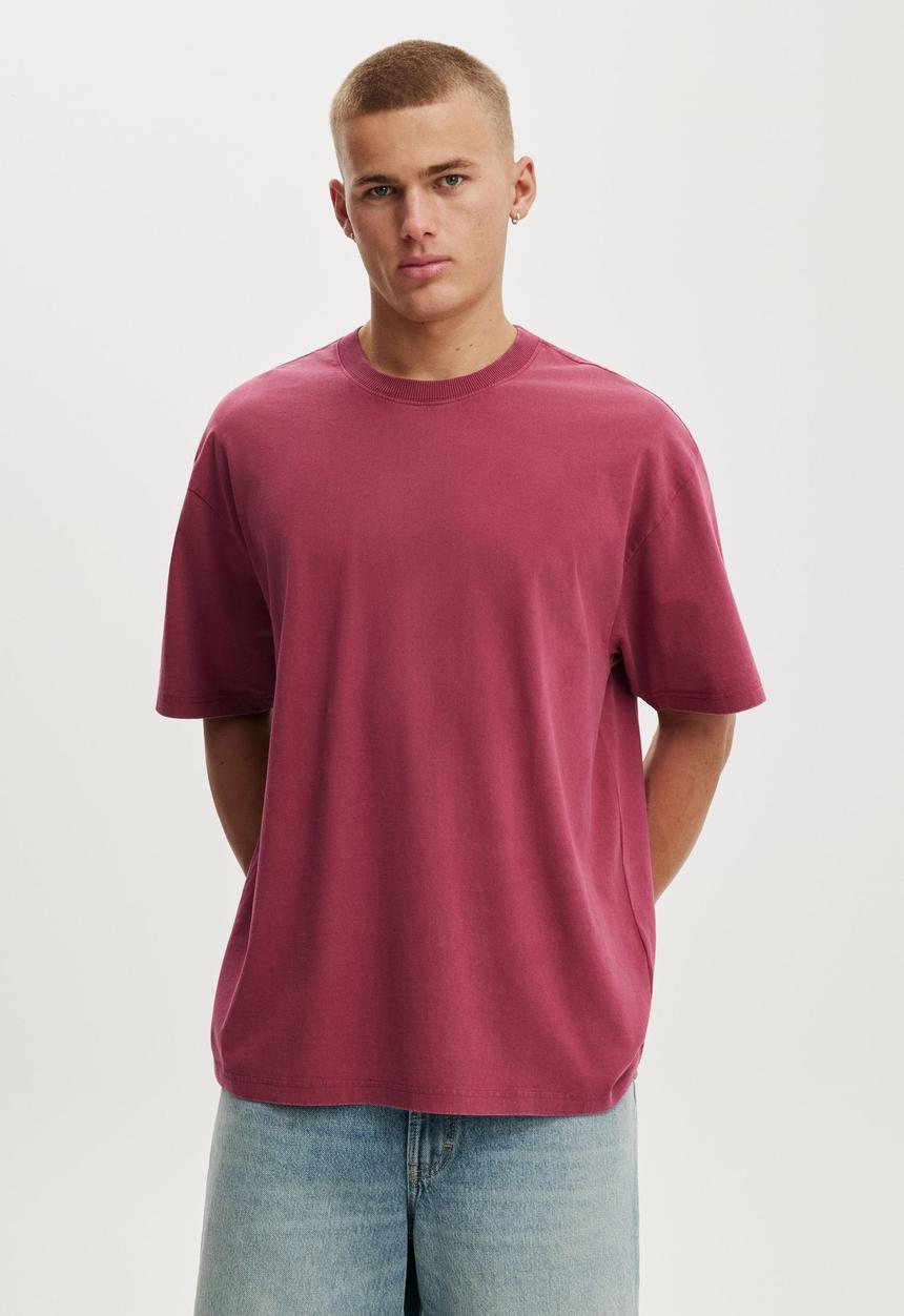 Cotton On - Everyday Fit T-shirt - Raspberry Wash