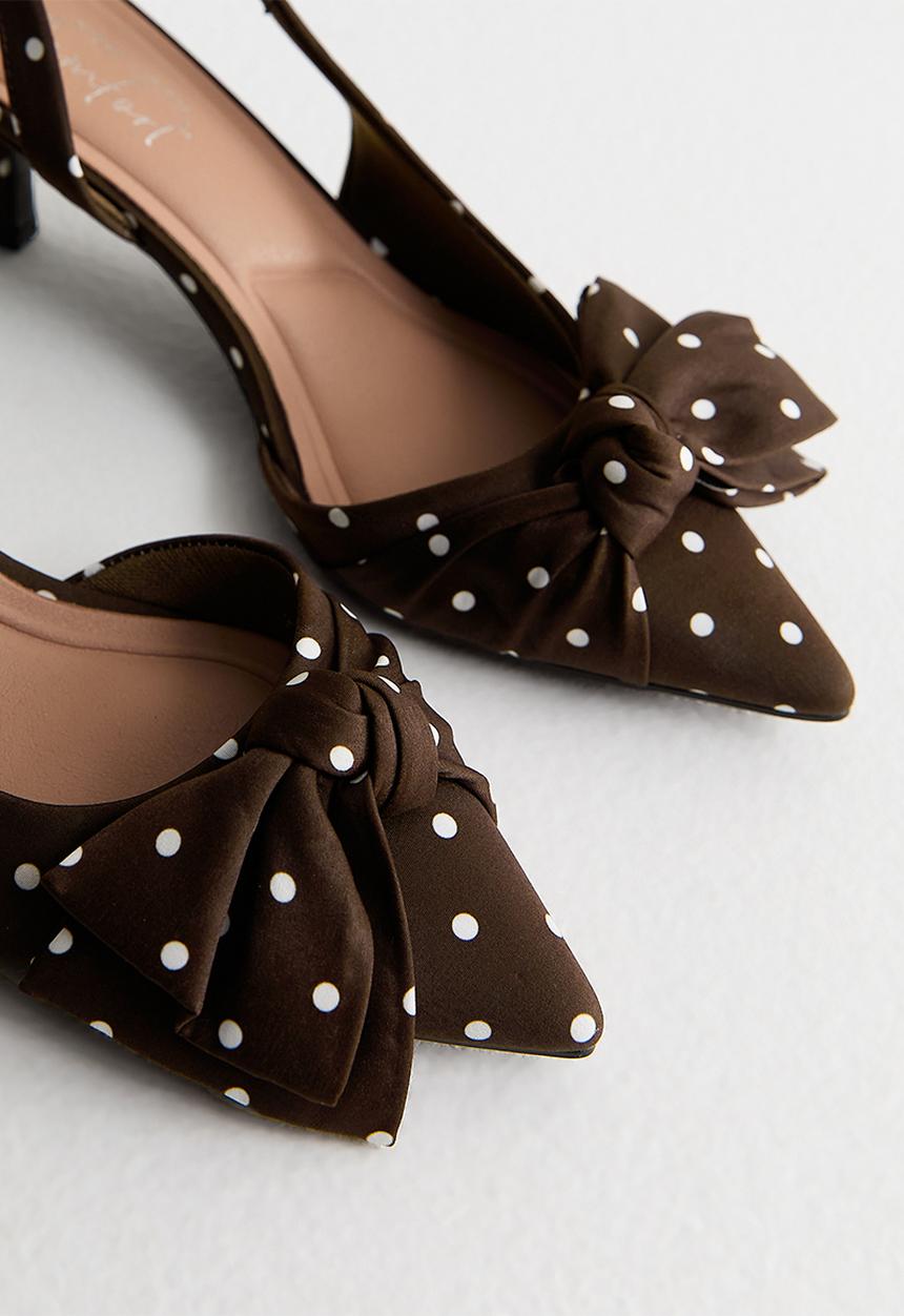 New Look - Spot slingback - brown