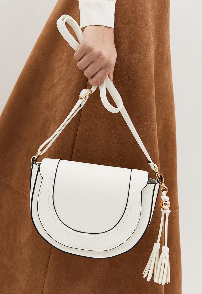 New Look - Sian Top Handle Saddle Bag - White