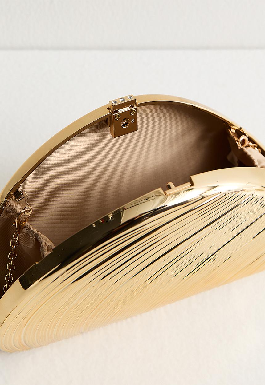 New Look - Clam Shell Box Clutch Bag - Gold