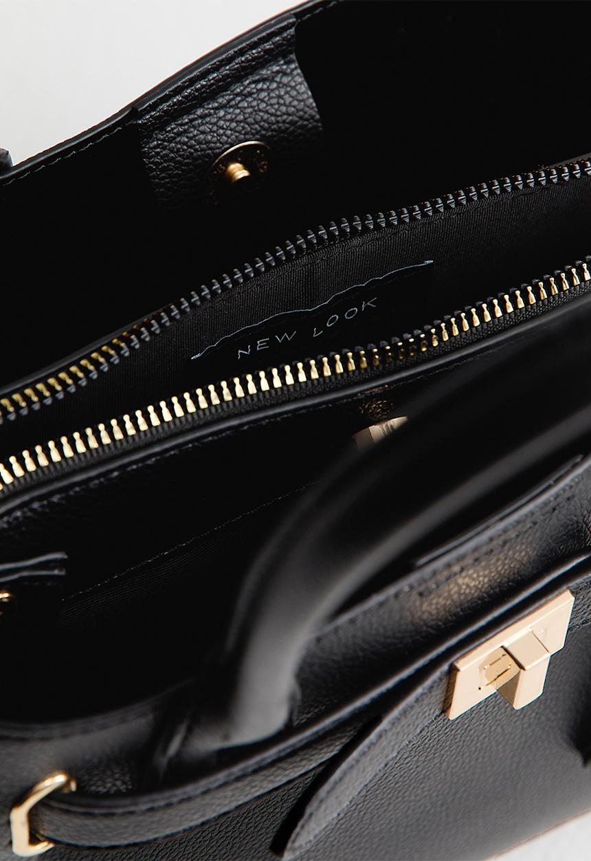 Mini Annie Belted Triple Comp Bag - Black