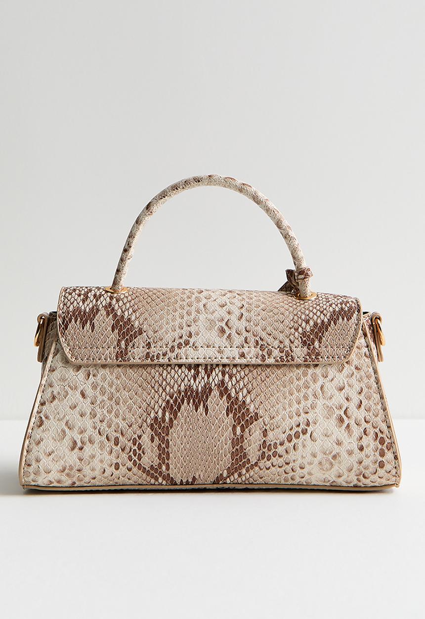 New Look - Evie Ew Snake Top Handle Bag - grey