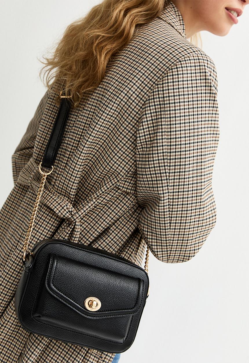 New Look - Piped Brandi Crossbody Bag - Black