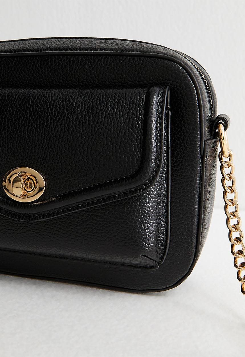 New Look - Piped Brandi Crossbody Bag - Black