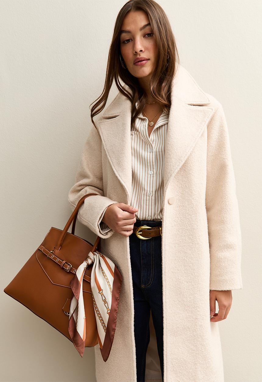 New Look - Bridget Belted Scarf Tote Bag- Tan