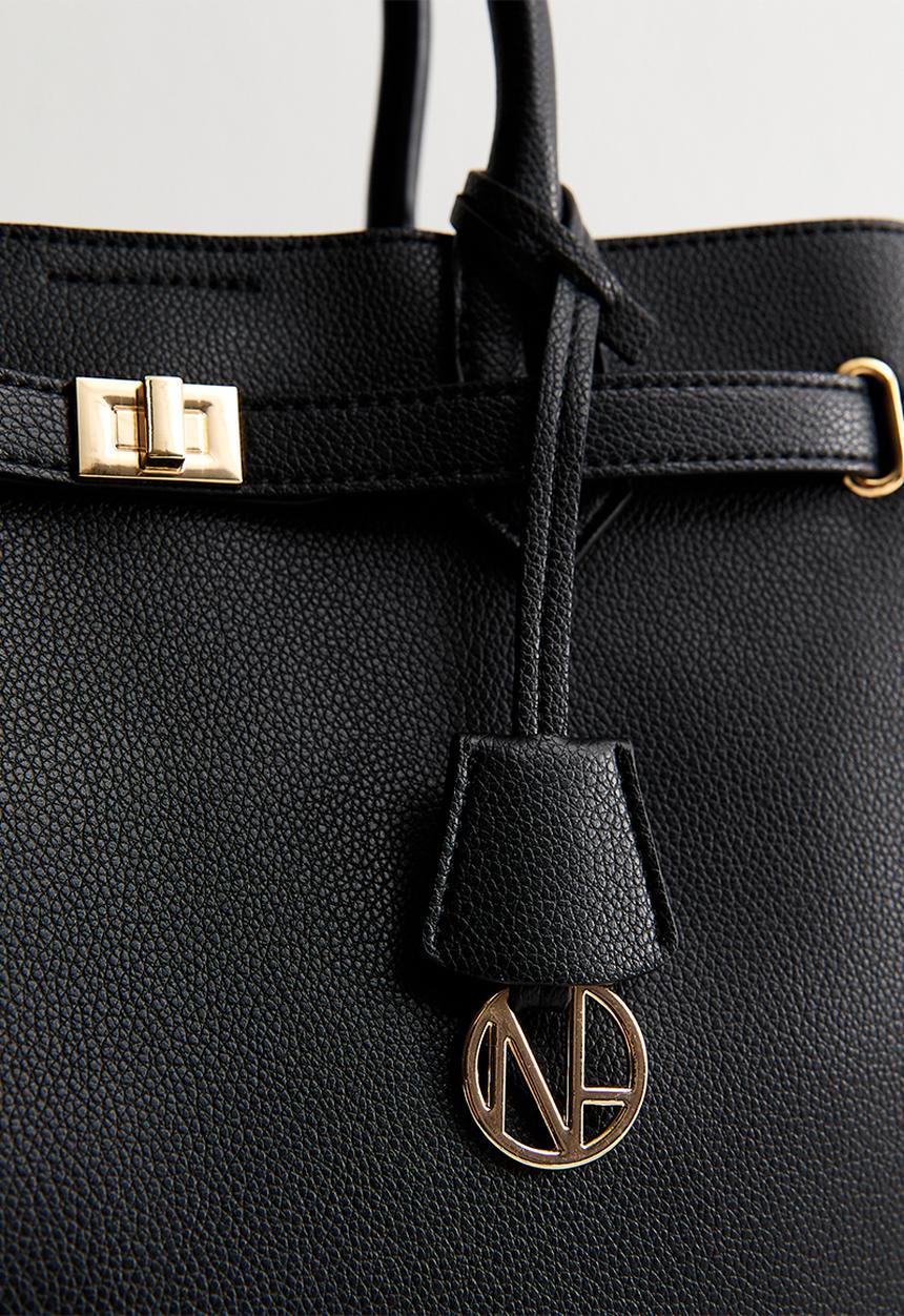New Look - Annie Belted Triple Comp Bag - Black
