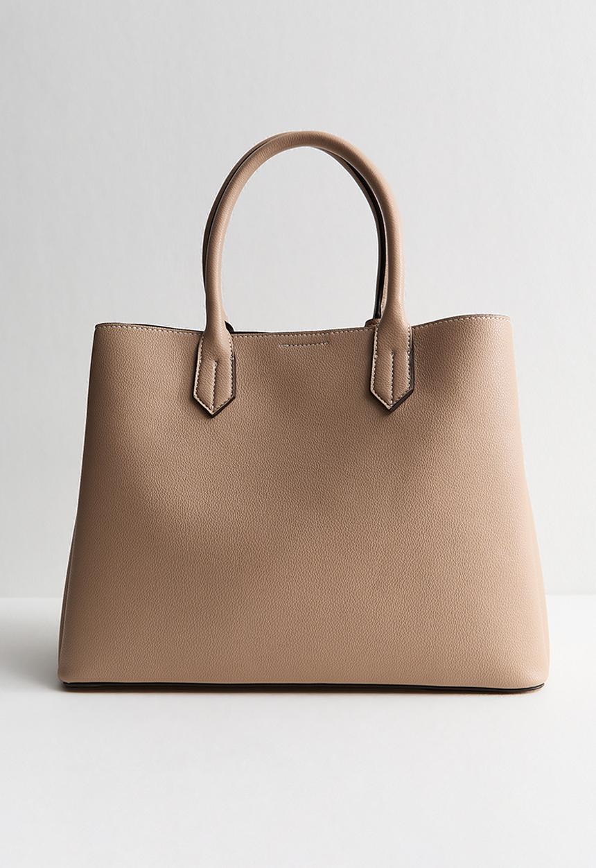 New Look - Annie Belted Triple Comp Bag - Mink