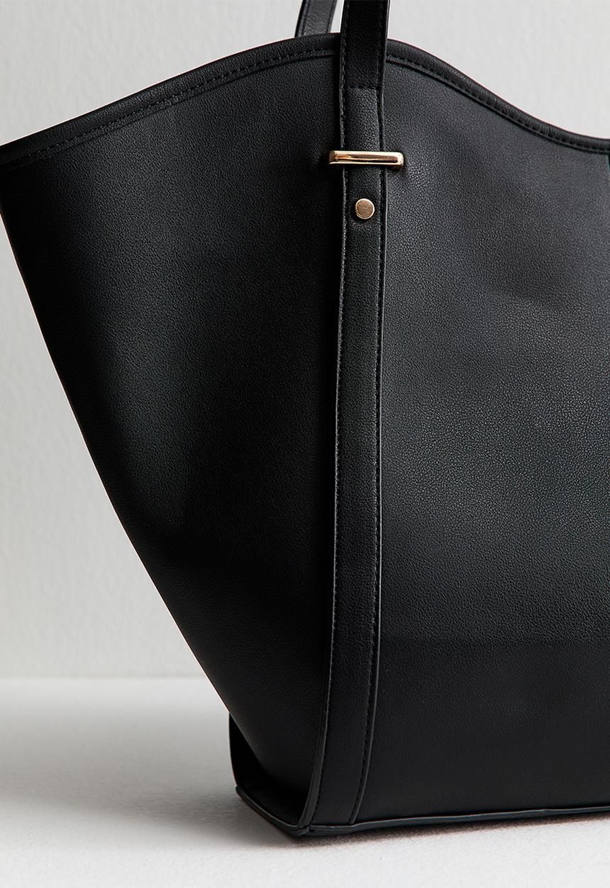 New Look - Melissa Winged Slouched Tote Bag - Black