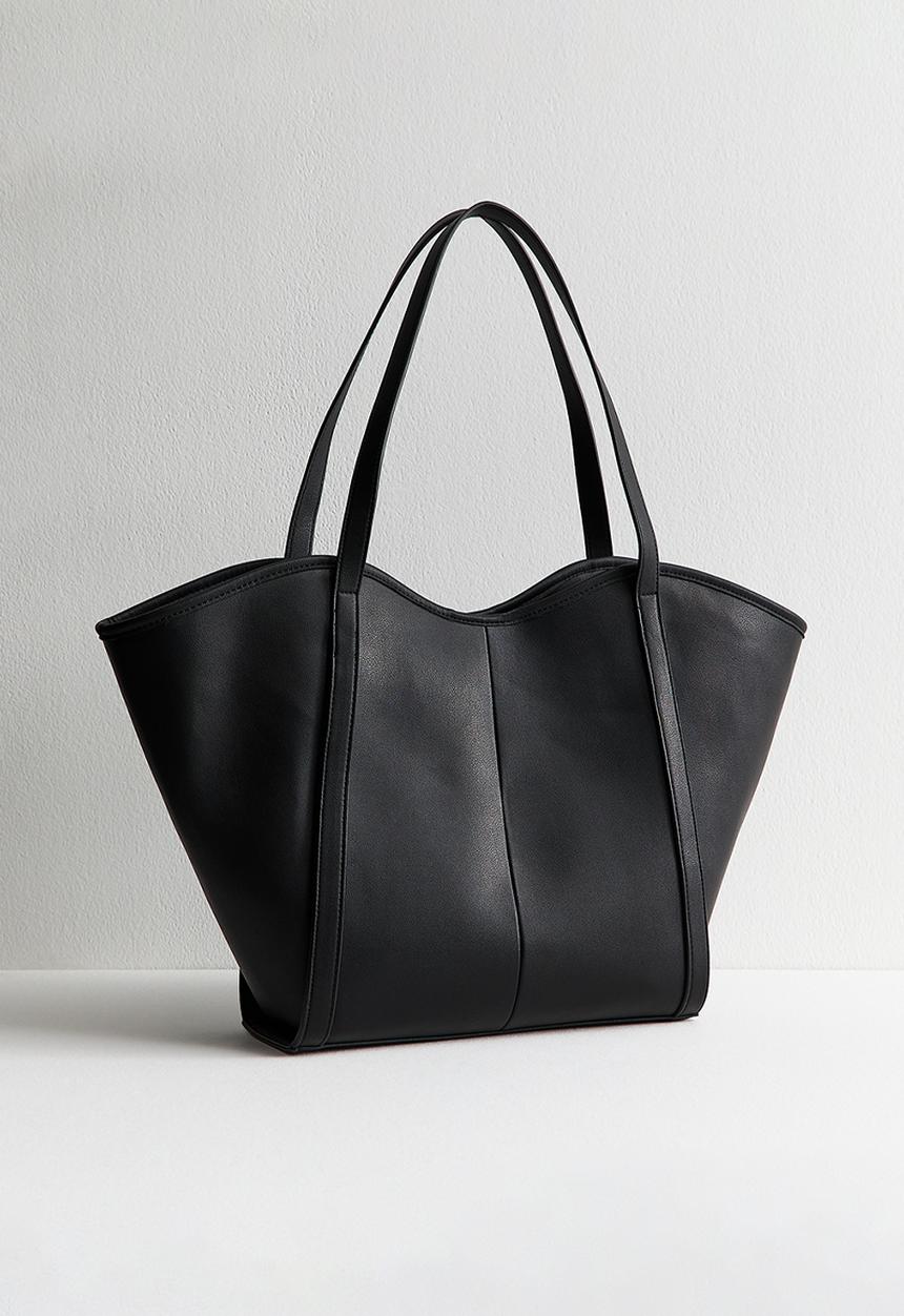 New Look - Melissa Winged Slouched Tote Bag - Black