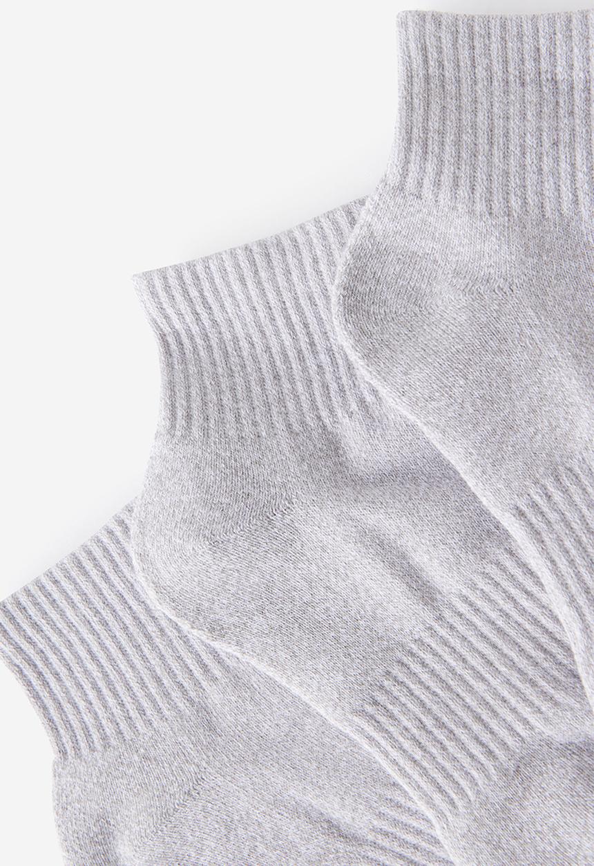 Cotton On - Body qtr crew sock 3pk - grey marle