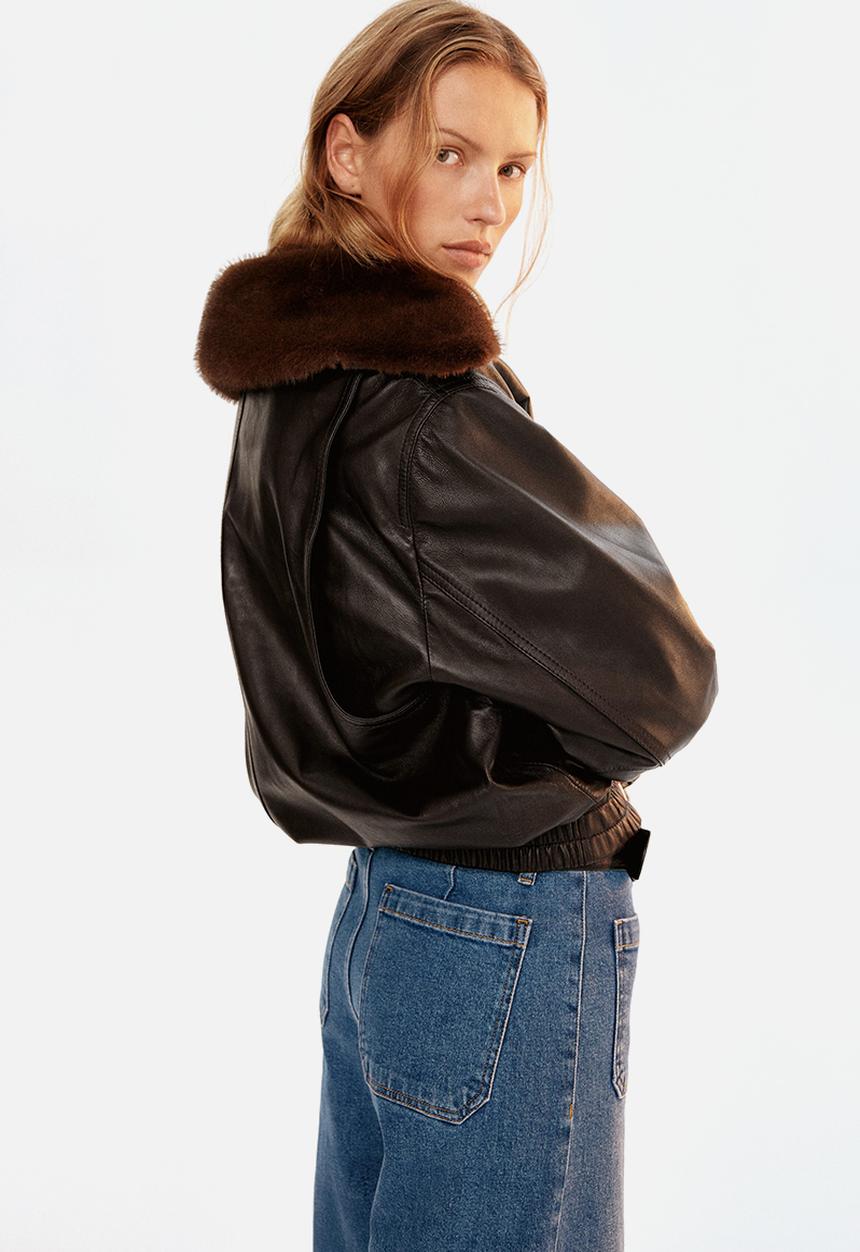 H&M - Wide high jeans - denim blue