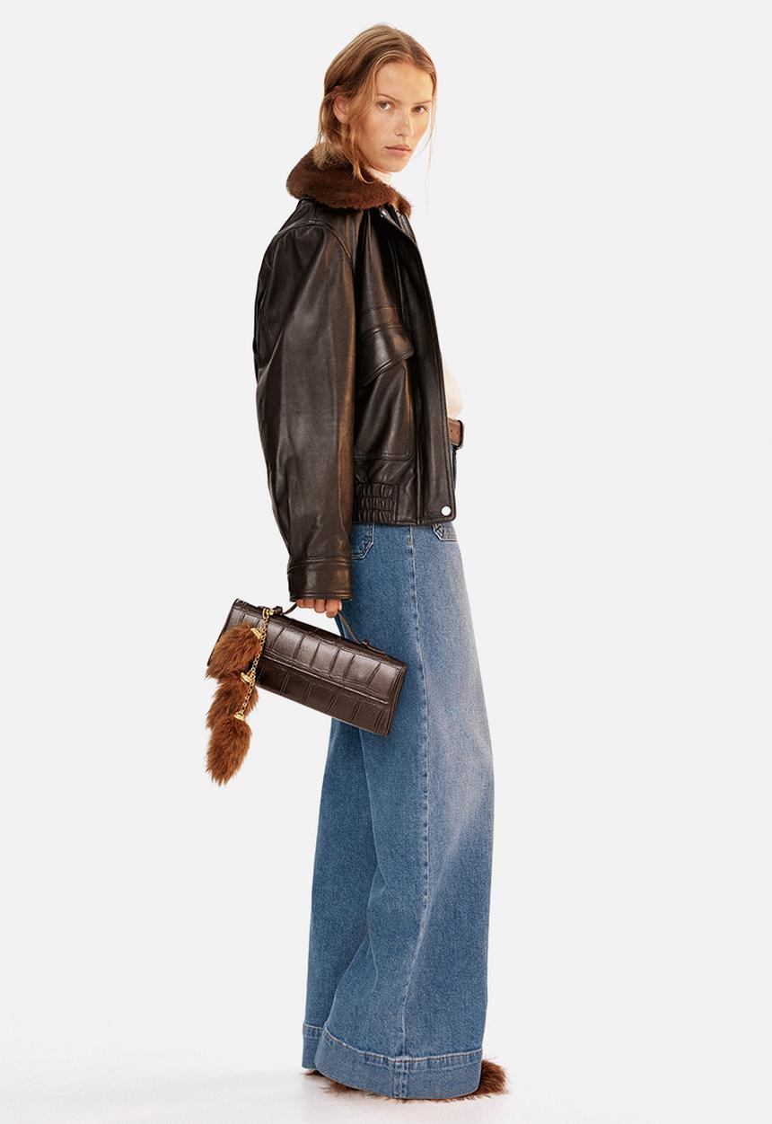H&M - Wide high jeans - denim blue