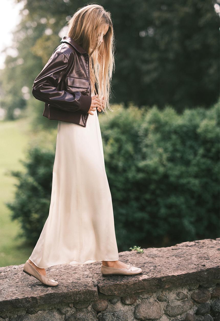 H&M - Coated bomber jacket - burgundy
