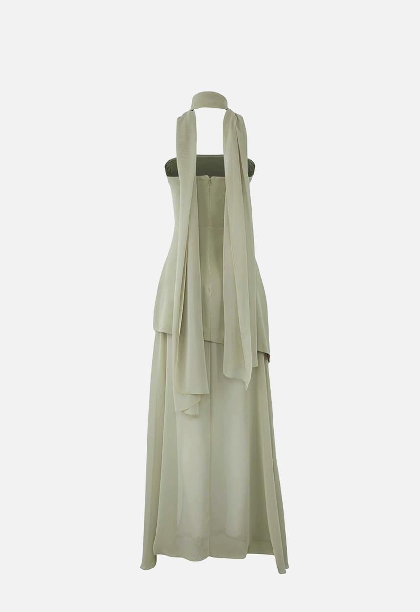 Trendyol - Shawl Detailed Woven Maxi Dress - Mint