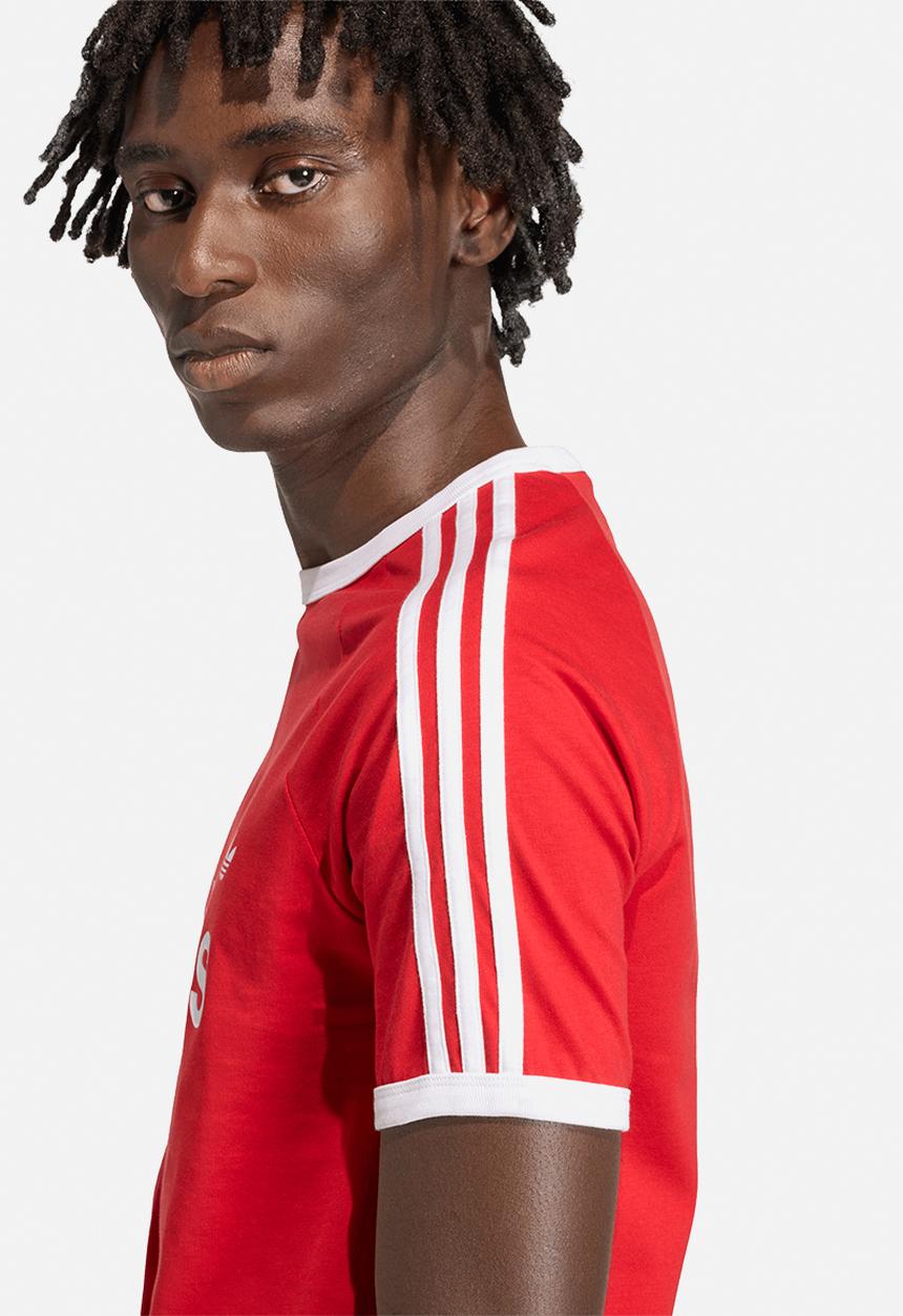 adidas Originals - 3-STRIPES Slim Ringer Tee - Red