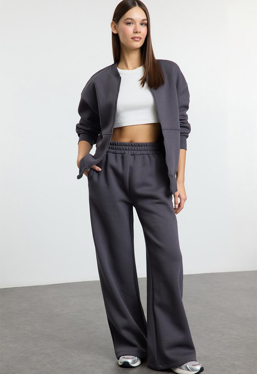 Trendyol - Tracksuit Set Wide Fit - Anthracite