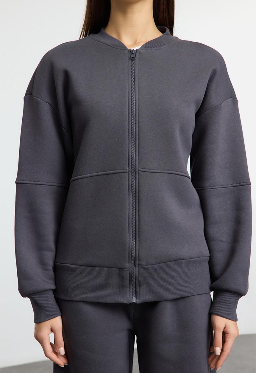 Trendyol - Tracksuit Set Wide Fit - Anthracite