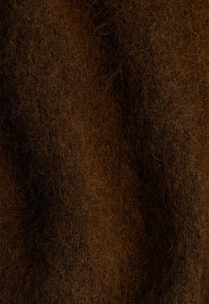 H&M - Mohair-blend zip-through cardigan - dark brown