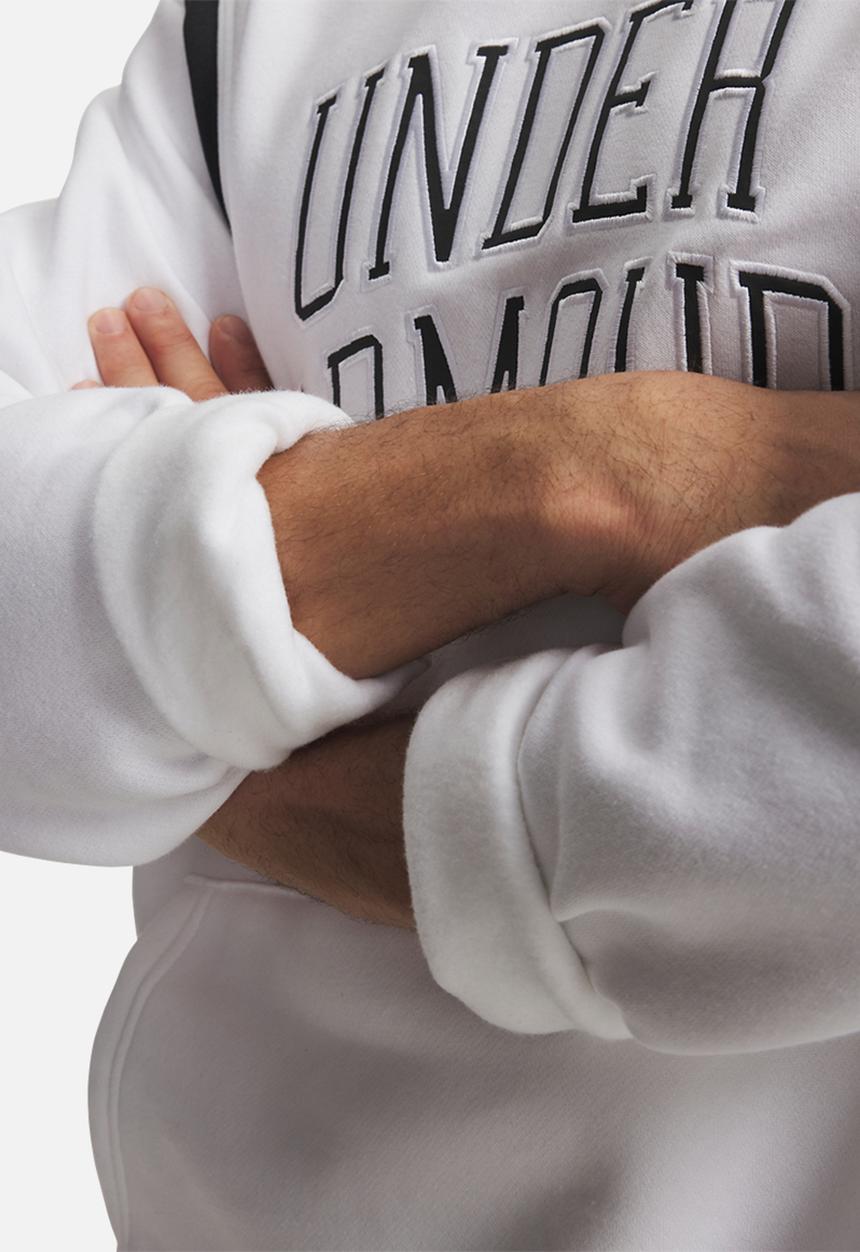 Under Armour - UA Rival Fleece Nov Hoodie - White & Black 