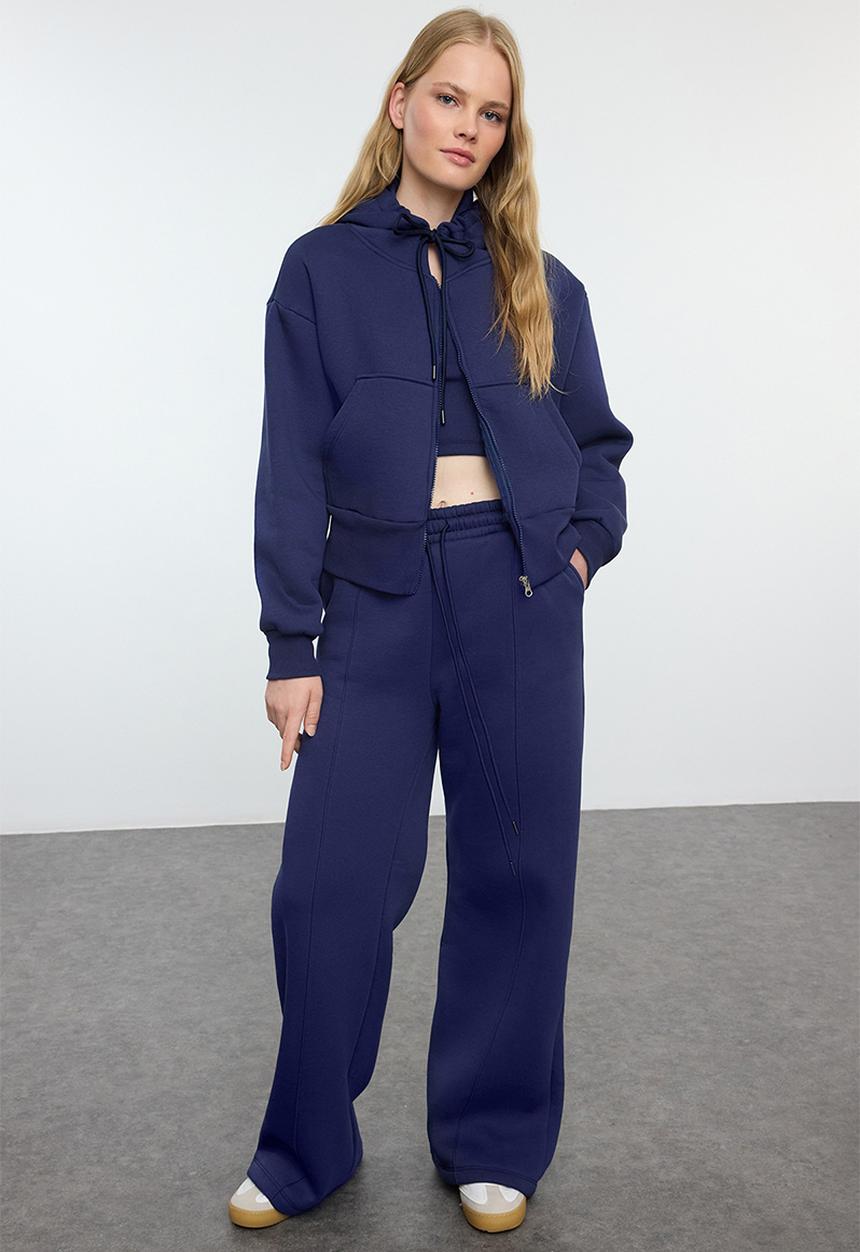 Trendyol - Knit tracksuit set - navy blue