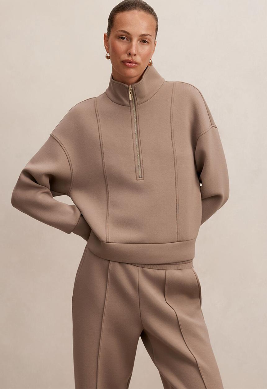 Forever New - Heidi seam detail lounge jumper in pine bark