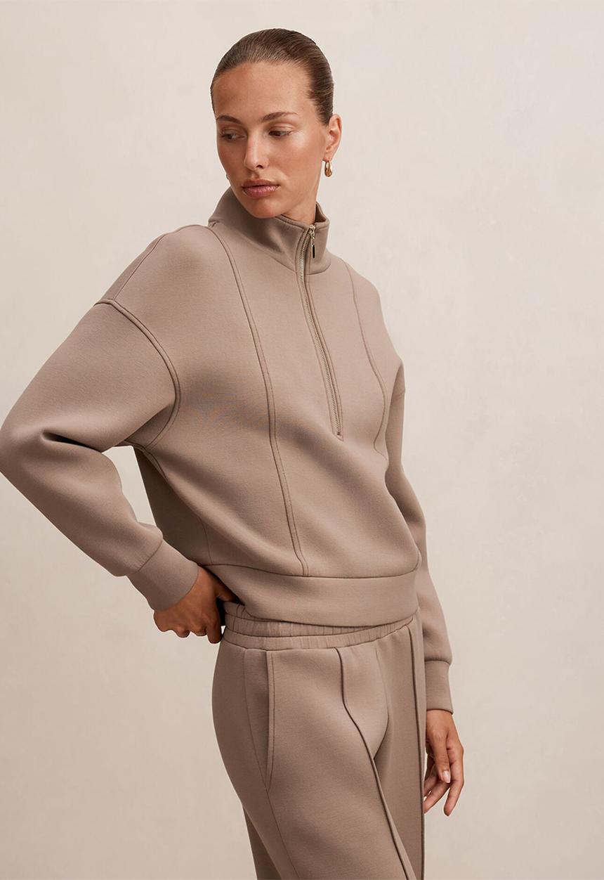 Forever New - Heidi seam detail lounge jumper in pine bark