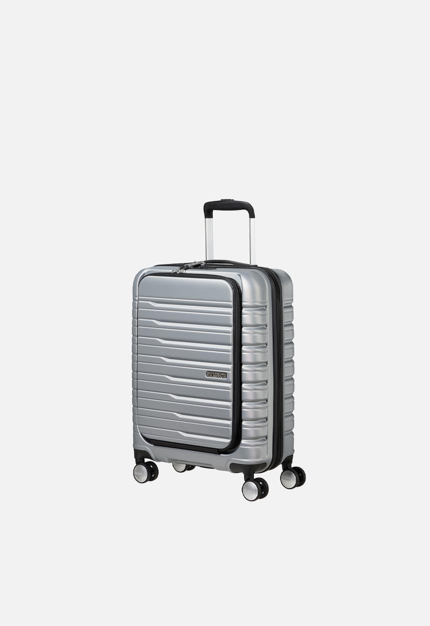 American Tourister - AT FLASHLINE SPINNER 55CM FRONTLOADER SKY SILVER