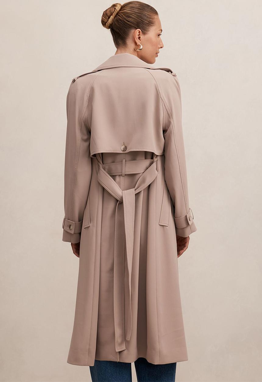 Forever New - Cameron soft trench coat in mocha
