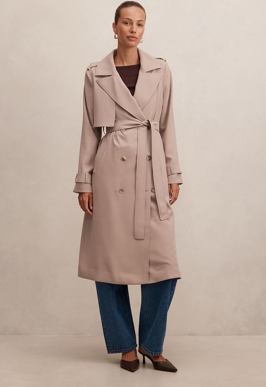 Forever New - Cameron soft trench coat in mocha