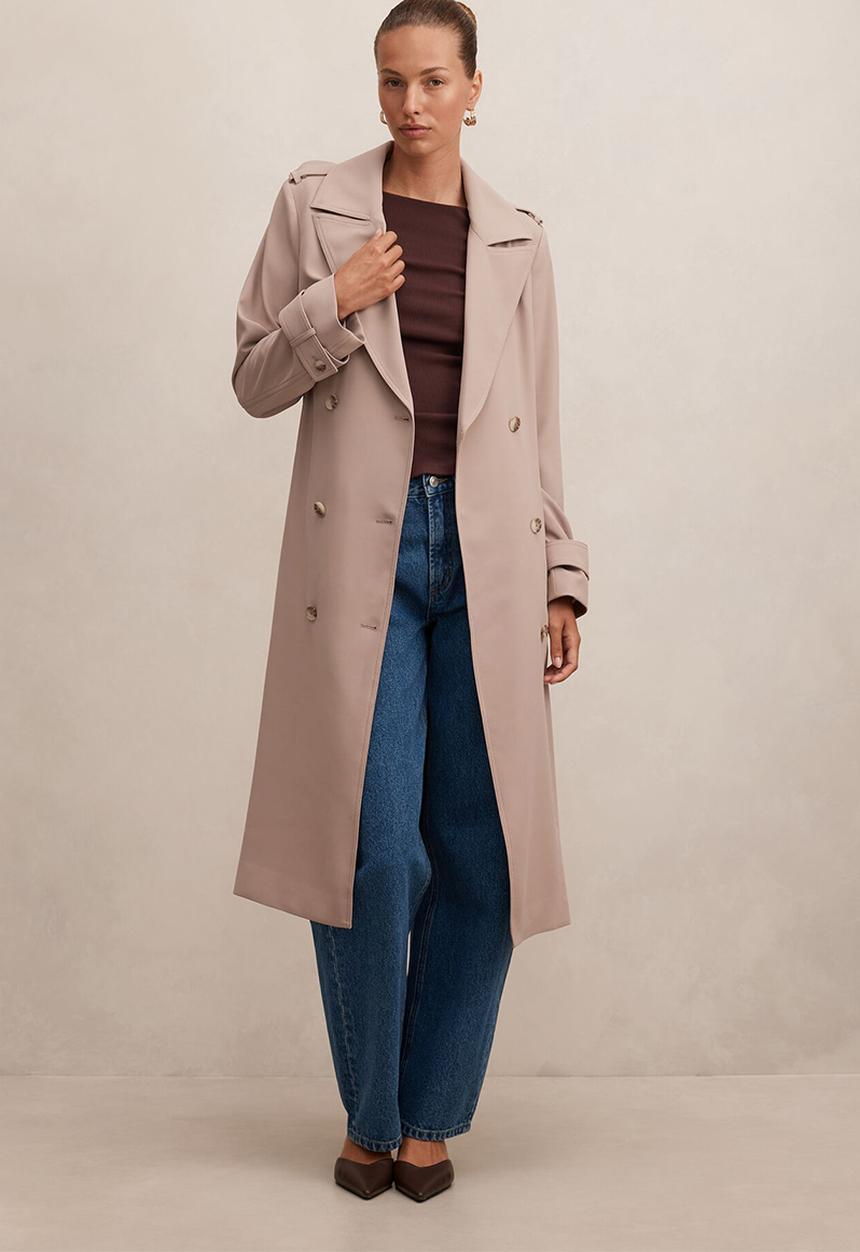 Forever New - Cameron soft trench coat in mocha