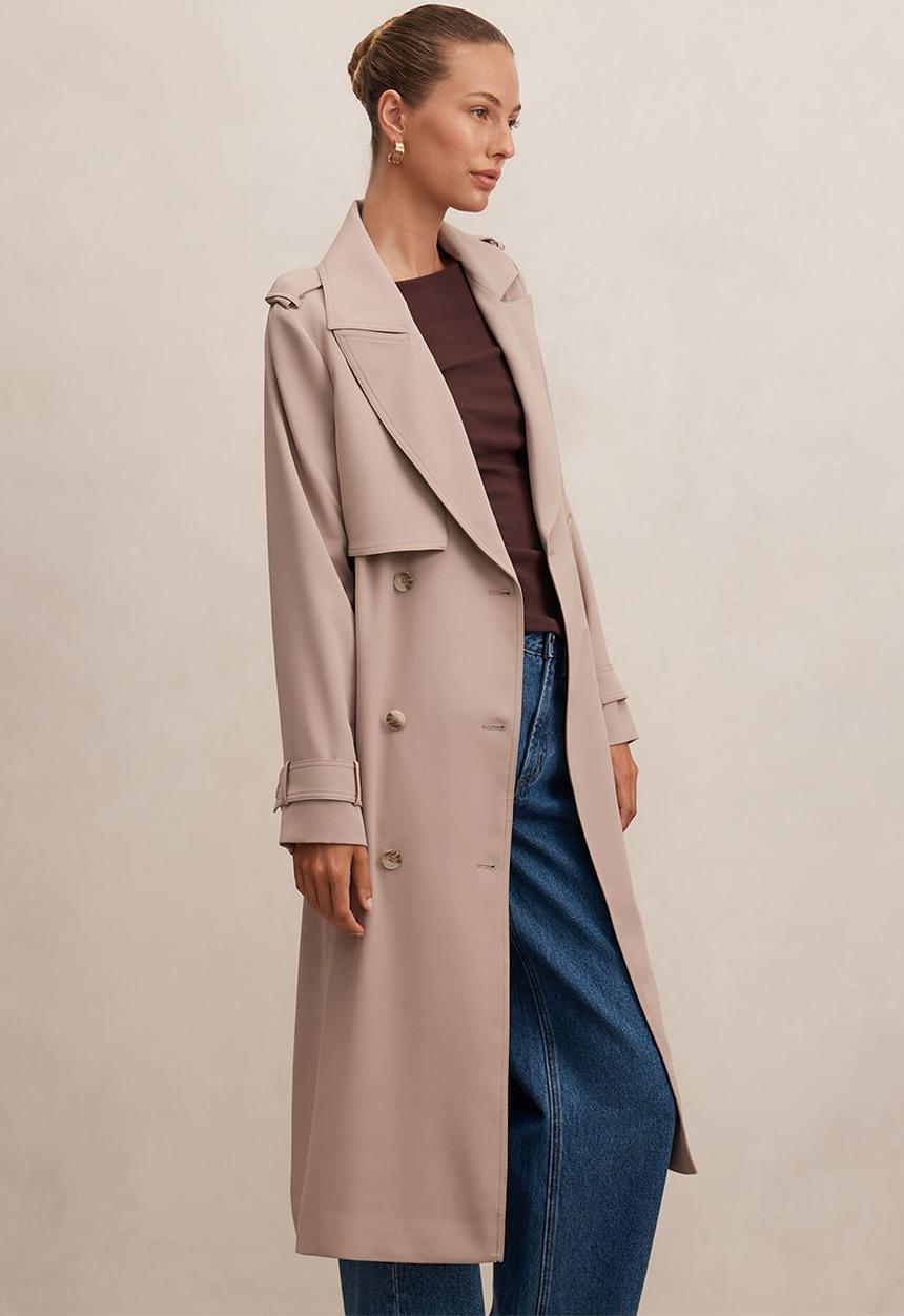 Forever New - Cameron soft trench coat in mocha