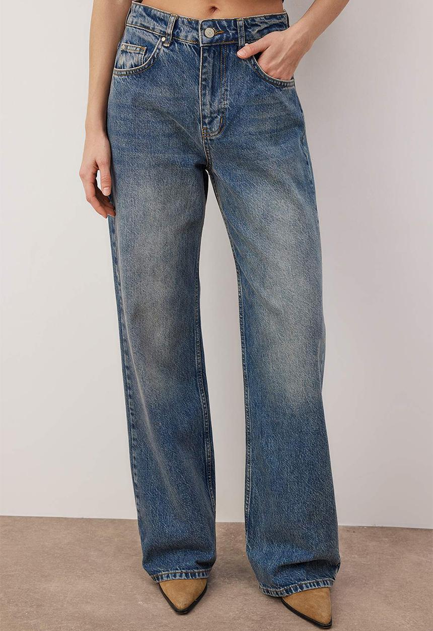 Trendyol - Wide Leg  Jeans - Blue*002