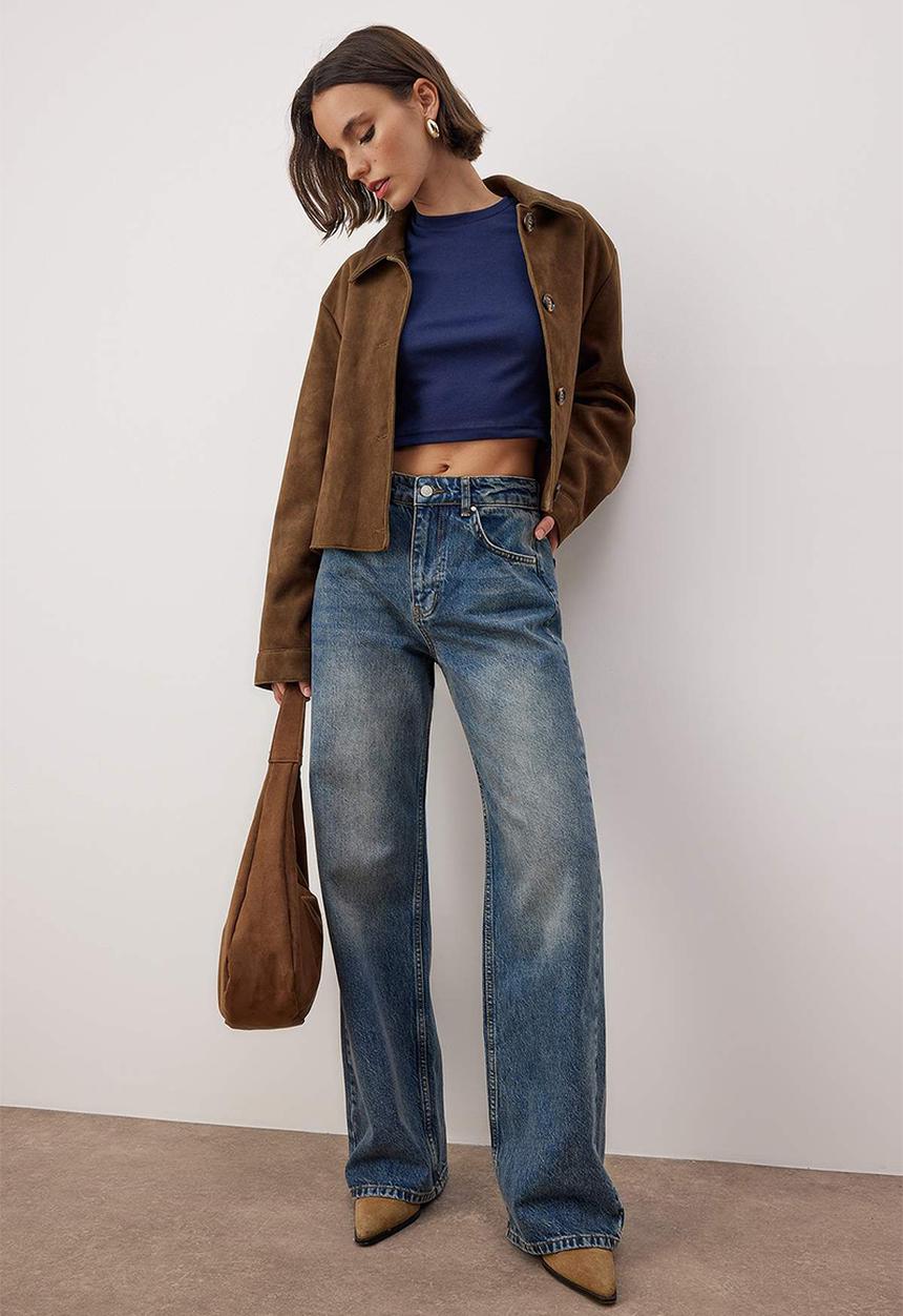 Trendyol - Wide Leg  Jeans - Blue*002