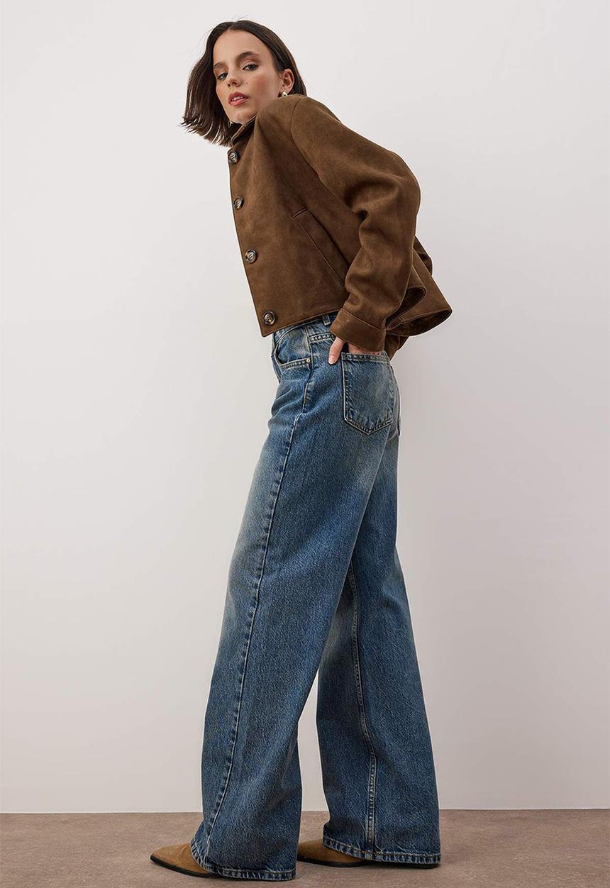 Trendyol - Wide Leg  Jeans - Blue*002