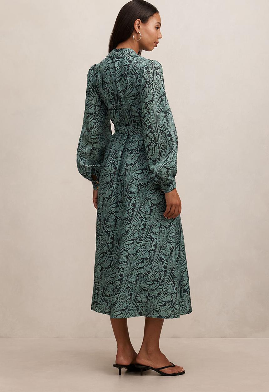 Forever New - Hazel shirt midi dress in nami paisley