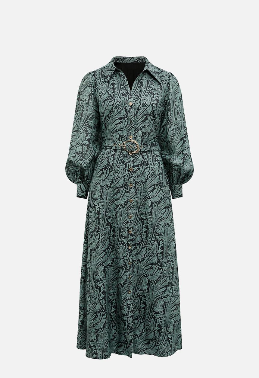 Forever New - Hazel shirt midi dress in nami paisley