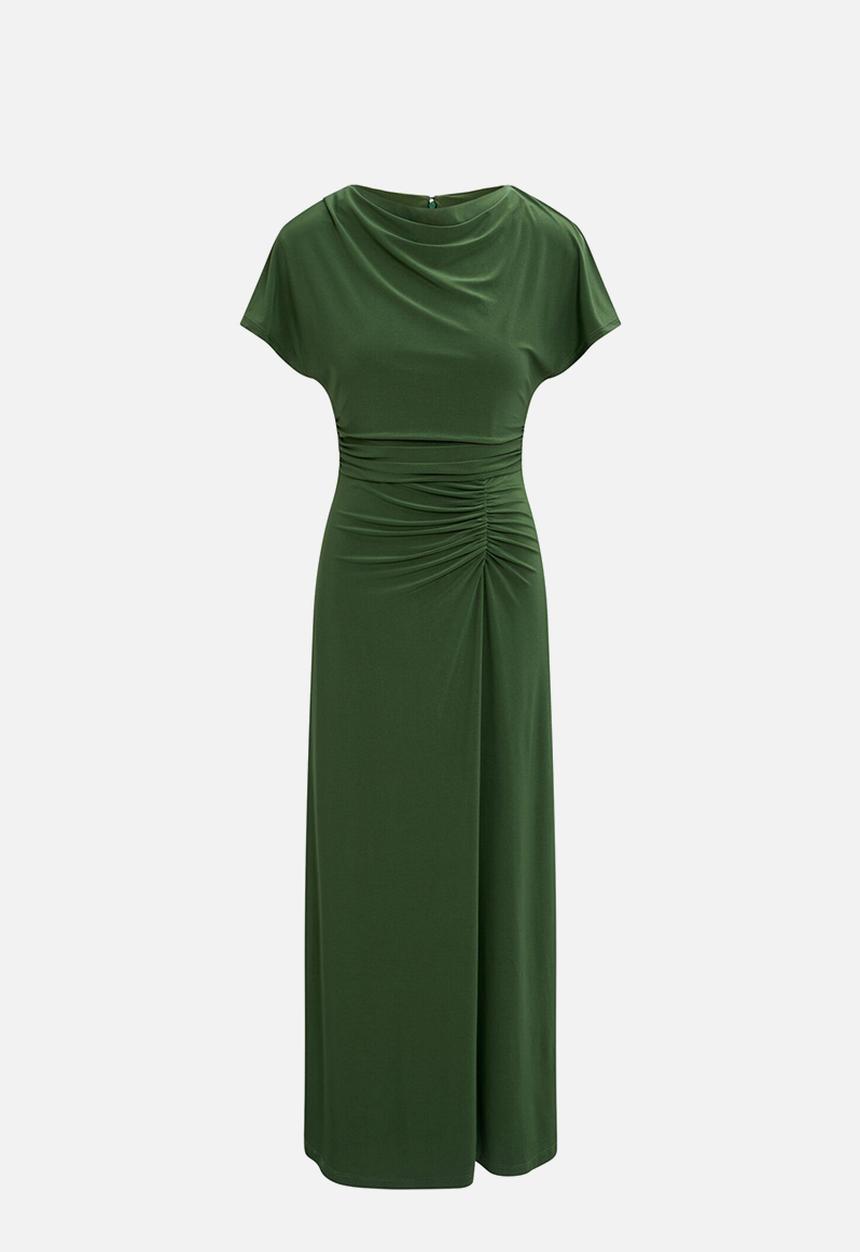 Forever New - Tahnee grown on sleeve maxi dress in stone green