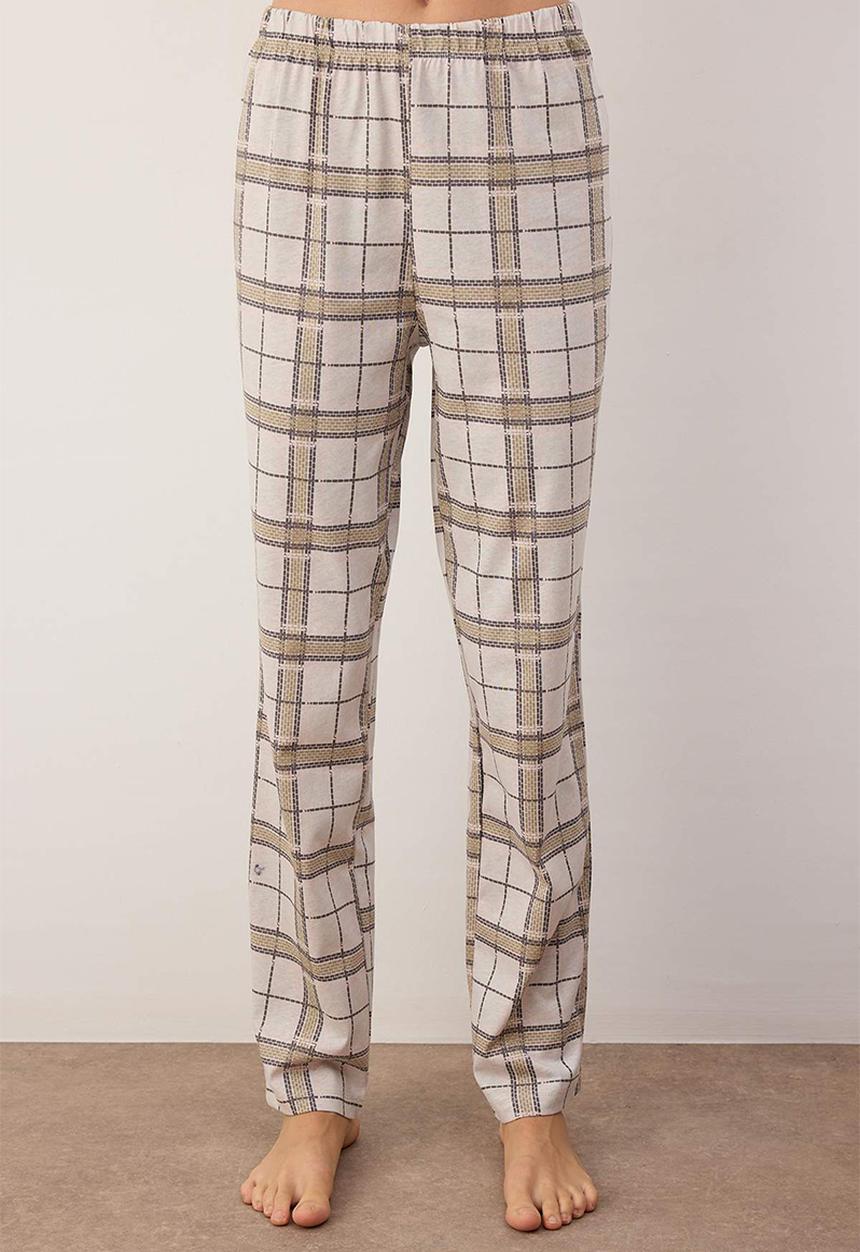 Trendyol - Knitted Pajamas Set - Beige