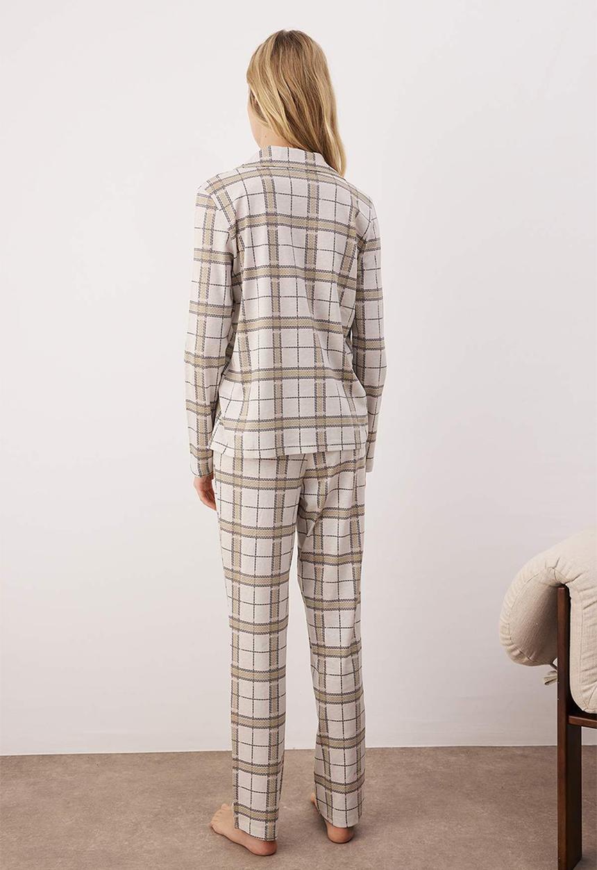Trendyol - Knitted Pajamas Set - Beige