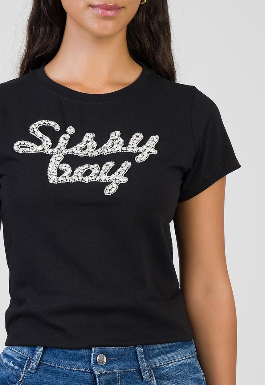 SISSY BOY - Glow On T-Shirt - Black