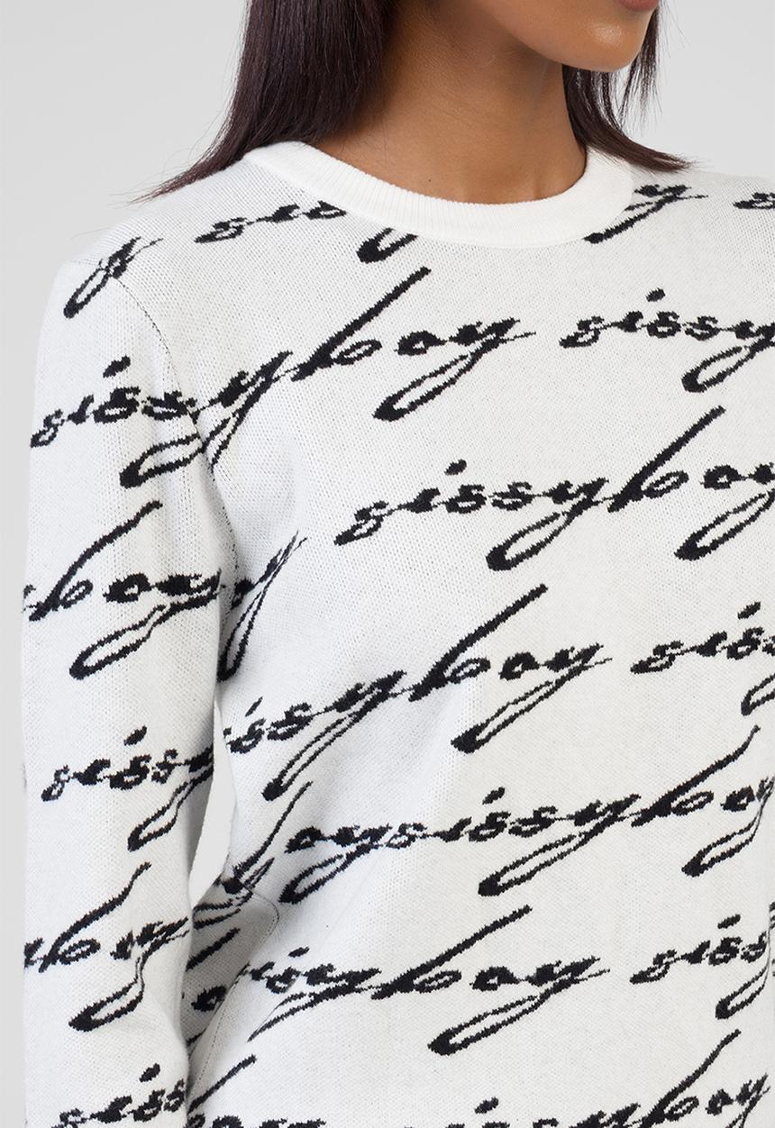 SISSY BOY - See Me Knit Sweater - Off White/Black