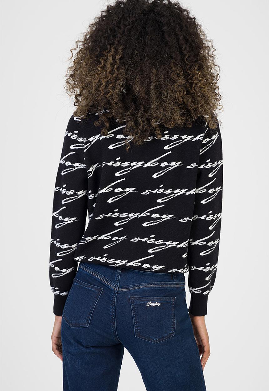 SISSY BOY - See Me Knit Sweater - Black/Off White