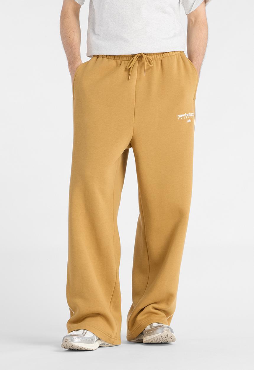 New Balance  - New Balance Linear Graphic Brushed Fleece Pant - Brown