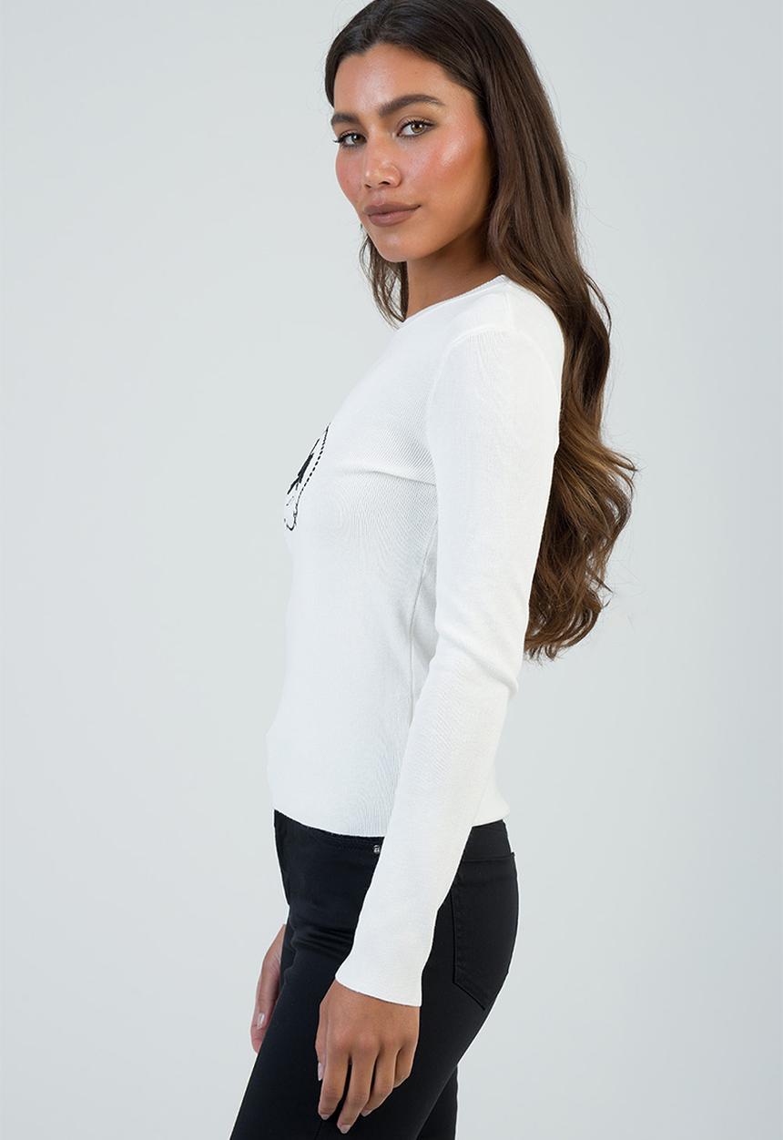 SISSY BOY - Miss Me Knit Top - Off White