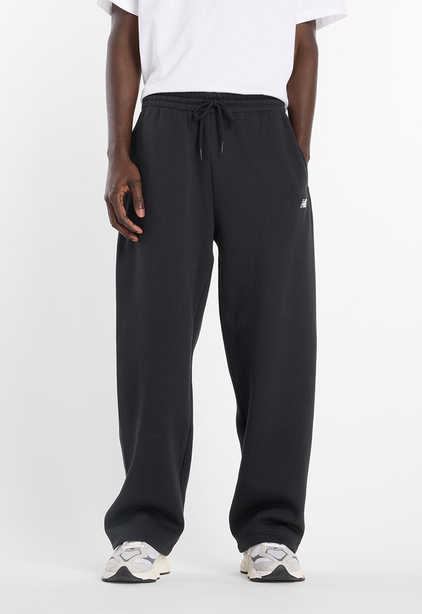 New Balance  - New Balance Brushed Open Hem Fleece Pant - Black