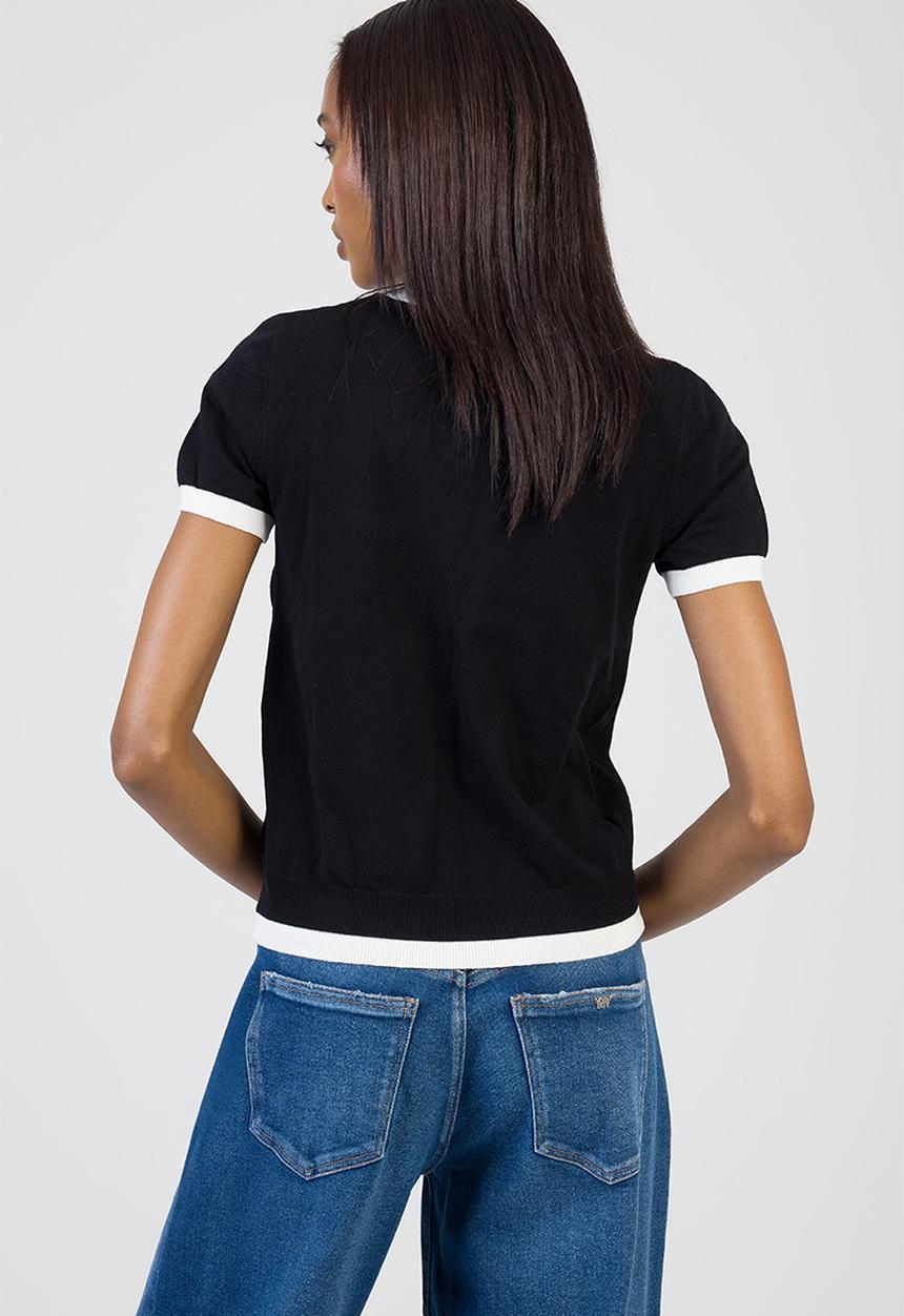 SISSY BOY - New Obsession Knit Top - Black/White