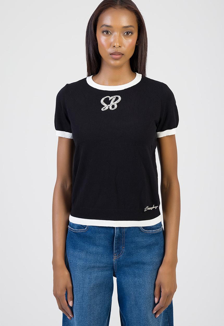 SISSY BOY - New Obsession Knit Top - Black/White