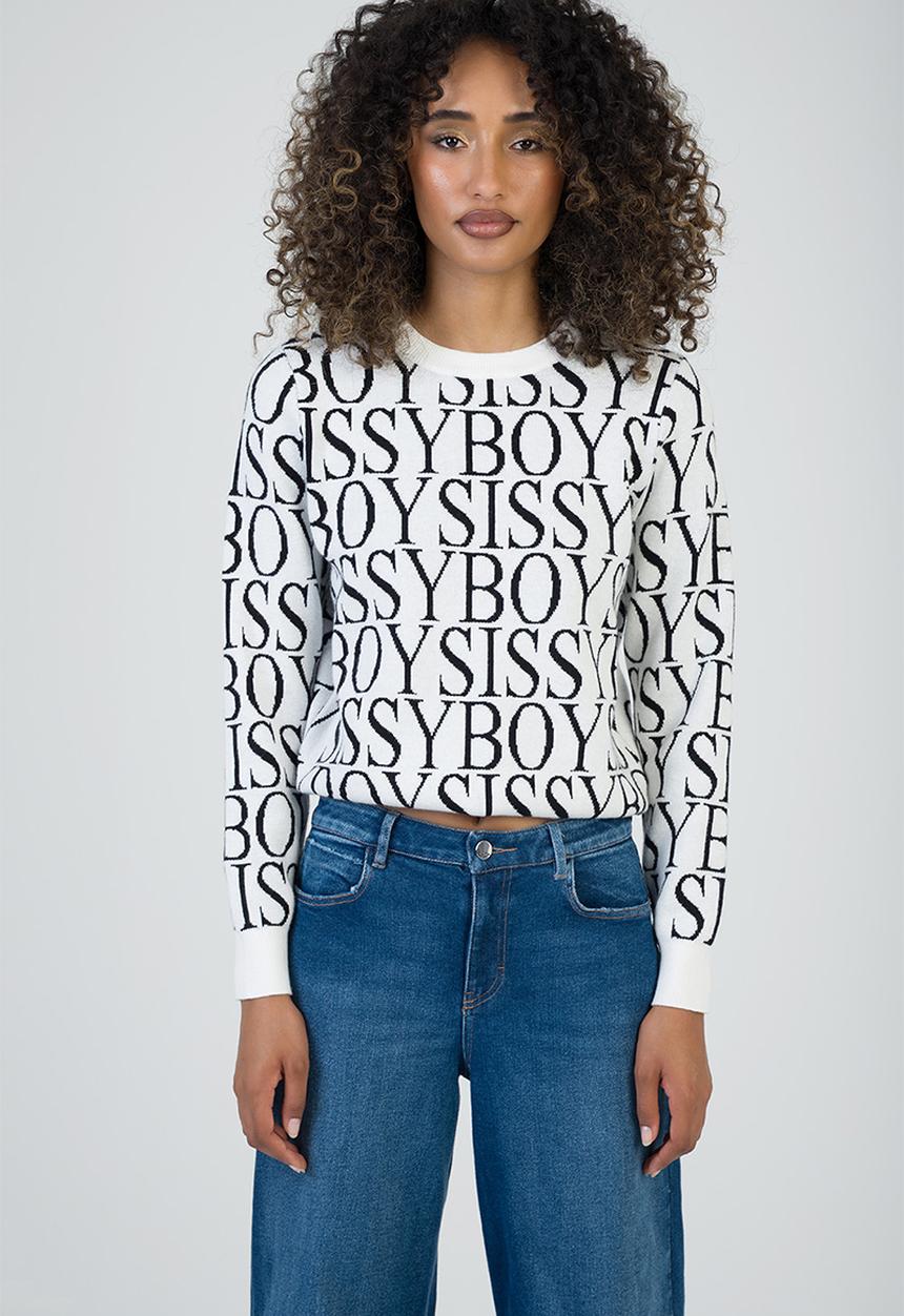 SISSY BOY - Chelsea Knit Sweater - Off White/Black