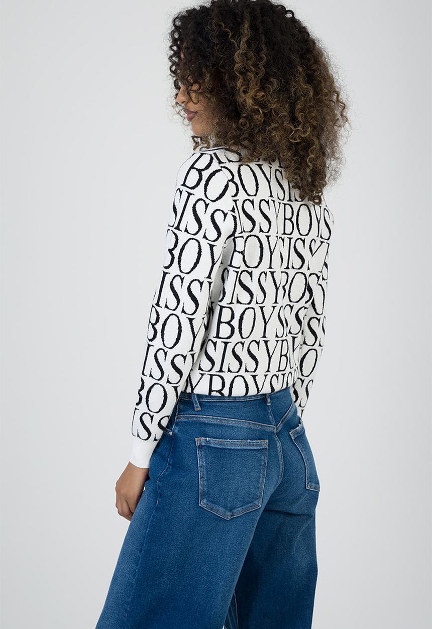 SISSY BOY - Chelsea Knit Sweater - Off White/Black