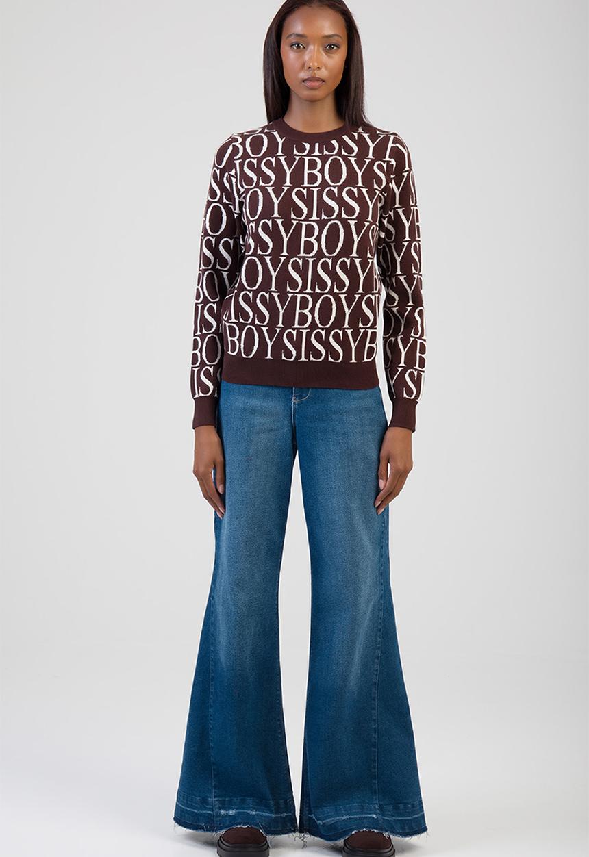 SISSY BOY - Chelsea Knit Sweater - Brown/Cream